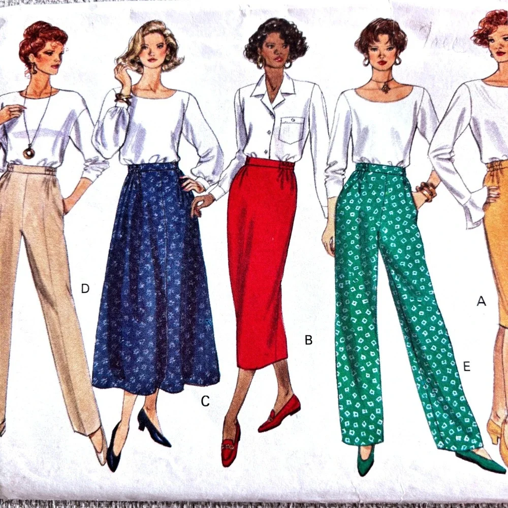 Butterick 3163 Skirt Pants Capsule Basics 20-22-24 Elevated Quiet Luxury Classic